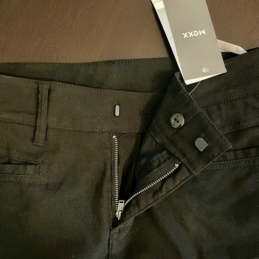 Mexx Stretch Black Women's Dress Pants, Size 10/40, Zip-Front (Style DW003), NWT